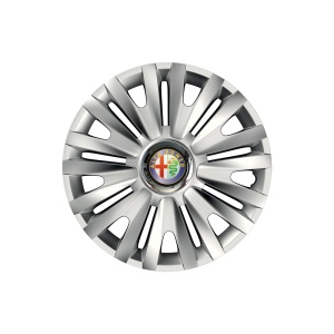 Set 4 capace roti Cu Inel Cromat Royal R14 Compatibil Cu Alfa Romeo
