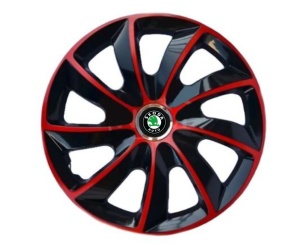 Set 4 capace roti Extra Stig Red R17 pentru gama auto Skoda - Img 1