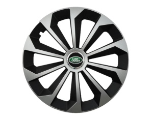 Set 4 capace roti Fame Gri-Negru cu inel R15, pentru gama auto Land Rover - Img 1
