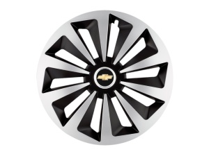Set 4 capace roti Fox Gri-Negru R15 pentru gama auto Chevrolet - Img 1