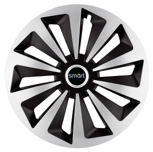 Set 4 capace roti Fox Gri-Negru R17 pentru gama auto Smart