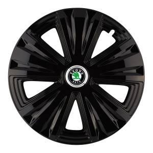 Set 4 capace roti Glory negru R15 Compatibil Cu Skoda - Img 3