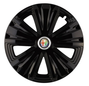Set 4 capace roti Glory negru R16 Compatibil Cu Alfa Romeo