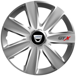Set 4 Capace Roti GTX Gri R14, Pentru Dacia