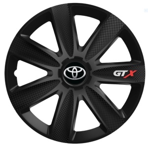 Set 4 Capace Roti GTX Negru Carbon R17, Compatibil Cu Toyota - Img 1