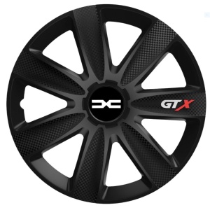 Set 4 Capace Roti GTX Negru Carbon R17, Pentru Dacia Nou