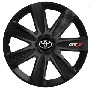 Set 4 Capace Roti GTX Negru Carbon Toyota, R14 - Img 2