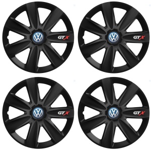 Set 4 Capace Roti GTX Negru Carbon Volkswagen, R17 - Img 2