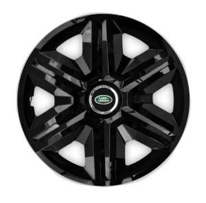 Set 4 capace roti hubcaps fast black R15 Compatibil Cu Land Rover