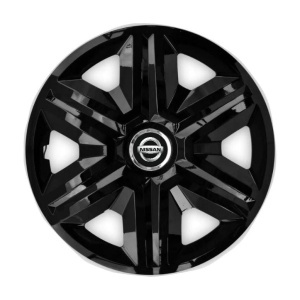 Set 4 capace roti hubcaps fast black R15 Compatibil Cu Nissan - Img 3