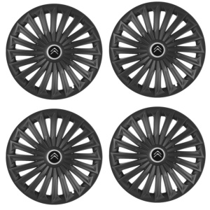 Set 4 capace roti Joy Negru R17 pentru gama auto Citroen - Img 2