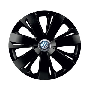 Set 4 capace roti Negre Cu Inel Cromat Energy R15 Compatibil Cu Volkswagen