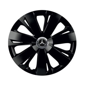 Set 4 capace roti Negre Cu Inel Cromat Energy R16 Compatibil Cu Mercedes-Benz