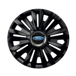 Set 4 capace roti Negre Cu Inel Cromat Royal R14 Compatibil Cu Ford - Img 3