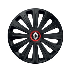 Set 4 capace roti Negre Cu Inel Rosu Trend R16 Compatibil Cu Renault - Img 3