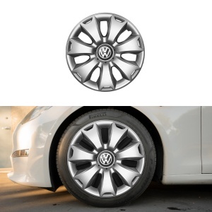 Set 4 capace roti potrivite jantelor de 15 inchi (R15) compatibile VW Volkswagen Golf 4, 5, 6, 7, Passat B5, B6, B7, B8, Jeta, Polo, Sharan, Tiguan, Touran, Touareg, Caddy, Bora, - Model 335 - Img 3