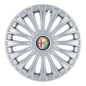 Set 4 Capace Roti, potrivite jantelor de R14, pentru Alfa Romeo, model dino cromat - Img 3