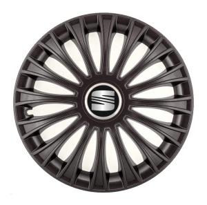 Set 4 Capace Roti, potrivite jantelor de R14, pentru Seat, model dino Negru
