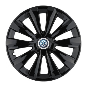 Set 4 Capace Roti, potrivite jantelor de R14, pentru Volkswagen, model delta negru - Img 3