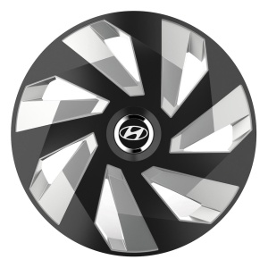 Set 4 Capace Roti, potrivite jantelor de R15, pentru Hyundai, model vector black and silver - Img 1