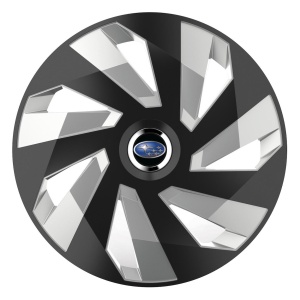 Set 4 Capace Roti, potrivite jantelor de R15, pentru Subaru, model vector black and silver