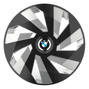 Set 4 Capace Roti, potrivite jantelor de R16, pentru BMW, model vector black and silver