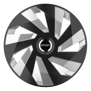 Set 4 Capace Roti, potrivite jantelor de R16, pentru Smart, model vector black and silver - Img 3