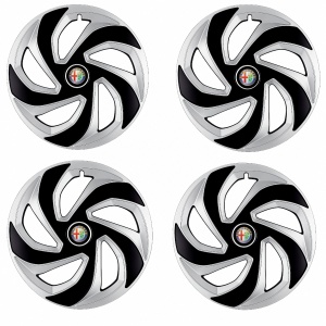 Set 4 capace roti Rex Gri-Negru R15 Compatibil Cu Alfa Romeo - Img 2