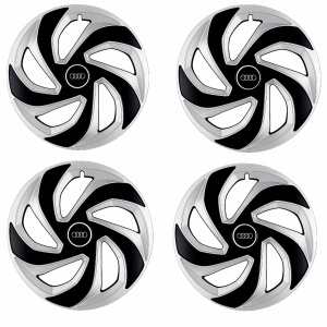 Set 4 capace roti Rex Gri-Negru R15 Compatibil Cu Audi - Img 2