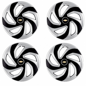 Set 4 capace roti Rex Gri-Negru R15 Compatibil Cu Chevrolet - Img 2