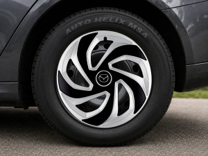 Set 4 capace roti Rex Gri-Negru R15 Compatibil Cu Mazda - Img 6