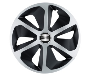 Set 4 capace roti Roco Gri-Negru R13 pentru gama auto Seat