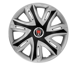 Set 4 capace roti Supernova silver/black R16 pentru gama auto Rover