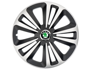 Set 4 Capace Roti Terra Gri-Negru R15 Compatibil Cu Skoda