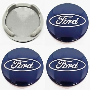 Set 4 capacele roti 54mm albastre, Ford Focus/Mondeo/Kuga, pentru jante aliaj - Img 3
