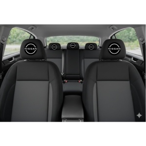 Set 5 huse tetiere negre, pentru gama auto NISSAN NOU - Img 3