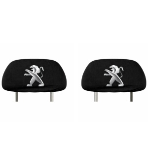 Set 5 huse tetiere negre, pentru gama auto PEUGEOT