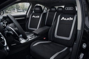 Set Huse Scaune Universale Compatibile cu Audi – Negru/Gri - Img 2