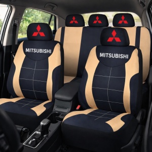 Set Huse Scaune Universale Compatibile cu Mitsubishi – Negru/Crem - Img 2