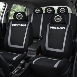 Set Huse Scaune Universale Compatibile cu Nissan – Negru/Gri - Img 2