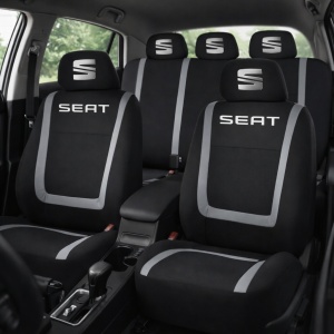 Set Huse Scaune Universale Compatibile cu Seat – Negru/Gri - Img 2