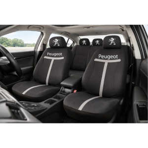 Set Huse Scaune Universale HLX1 Compatibile cu Peugeot – Negru/Gri - Img 2