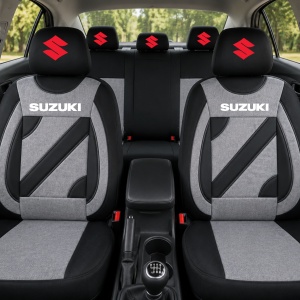 Set Huse Scaune Universale Nero Gri Personalizate cu Suzuki - Img 2