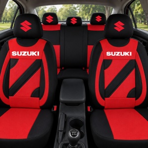 Set Huse Scaune Universale Nero Rosu Personalizate cu Suzuki - Img 2