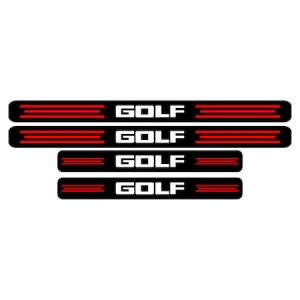 Set stickere praguri Golf, negru-rosu-alb, sticker decorativ