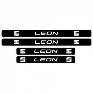 Set stickere praguri Seat Leon, sticker decorativ - Img 2