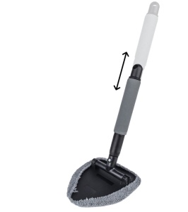 Spălător telescopic pentru geamuri, cu microfibră triunghiulară AMIO-03858 - Img 2