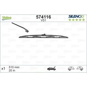 Stergator Valeo Silencio Conventional Standard 510 Mm V51 - Img 3