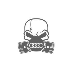 Sticker auto Audi toxic, 20x20 cm, gri