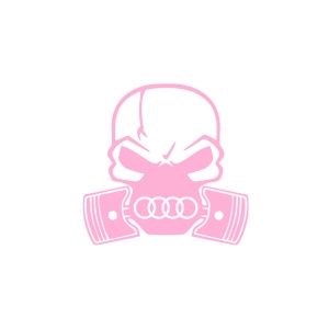 Sticker auto Audi toxic, 20x20 cm, roz